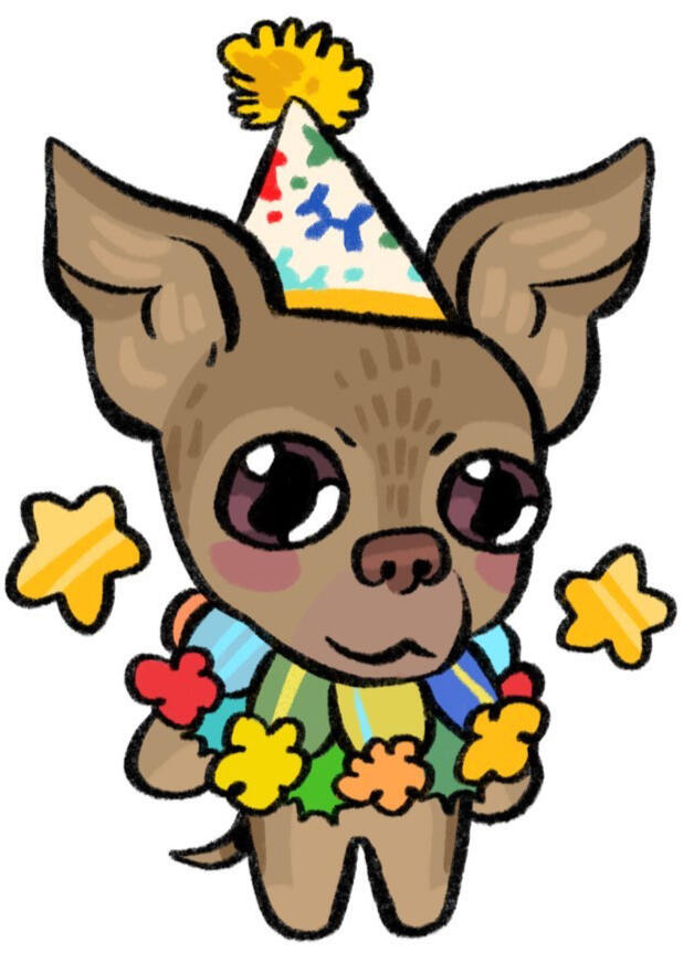 Zoey Teacup Deer Head Chihuahua @ladycherryart • (2020)